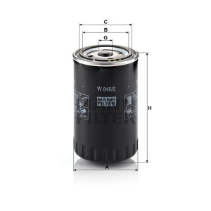 Фильтр масляный MANN-FILTER W 840/2